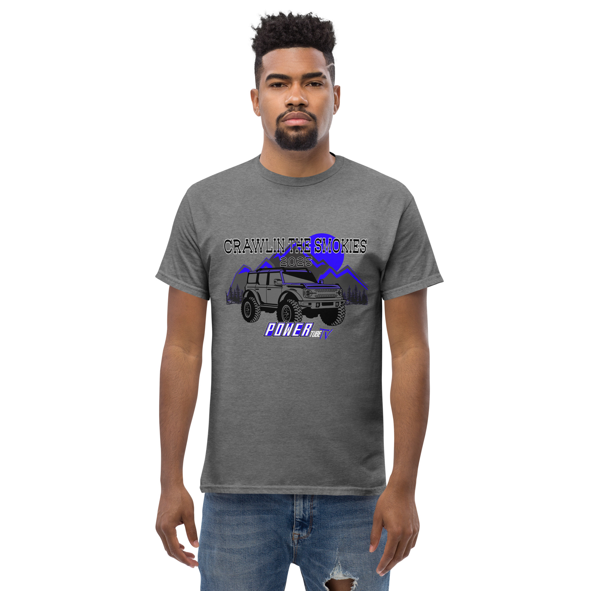 Crawlin the Smokies Bronco T shirt Grey