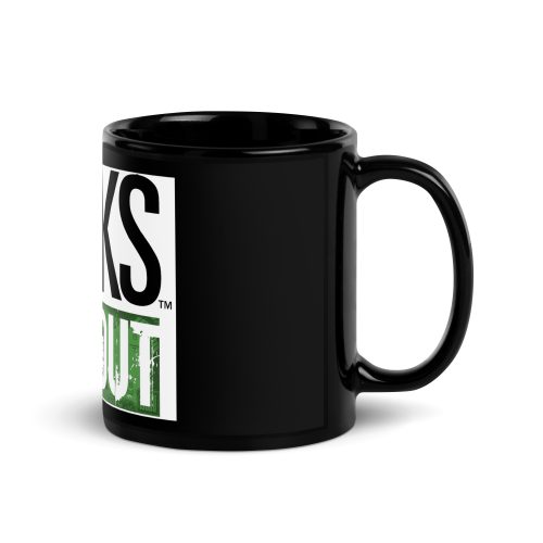 PINKS ALL OUT Black Glossy Mug