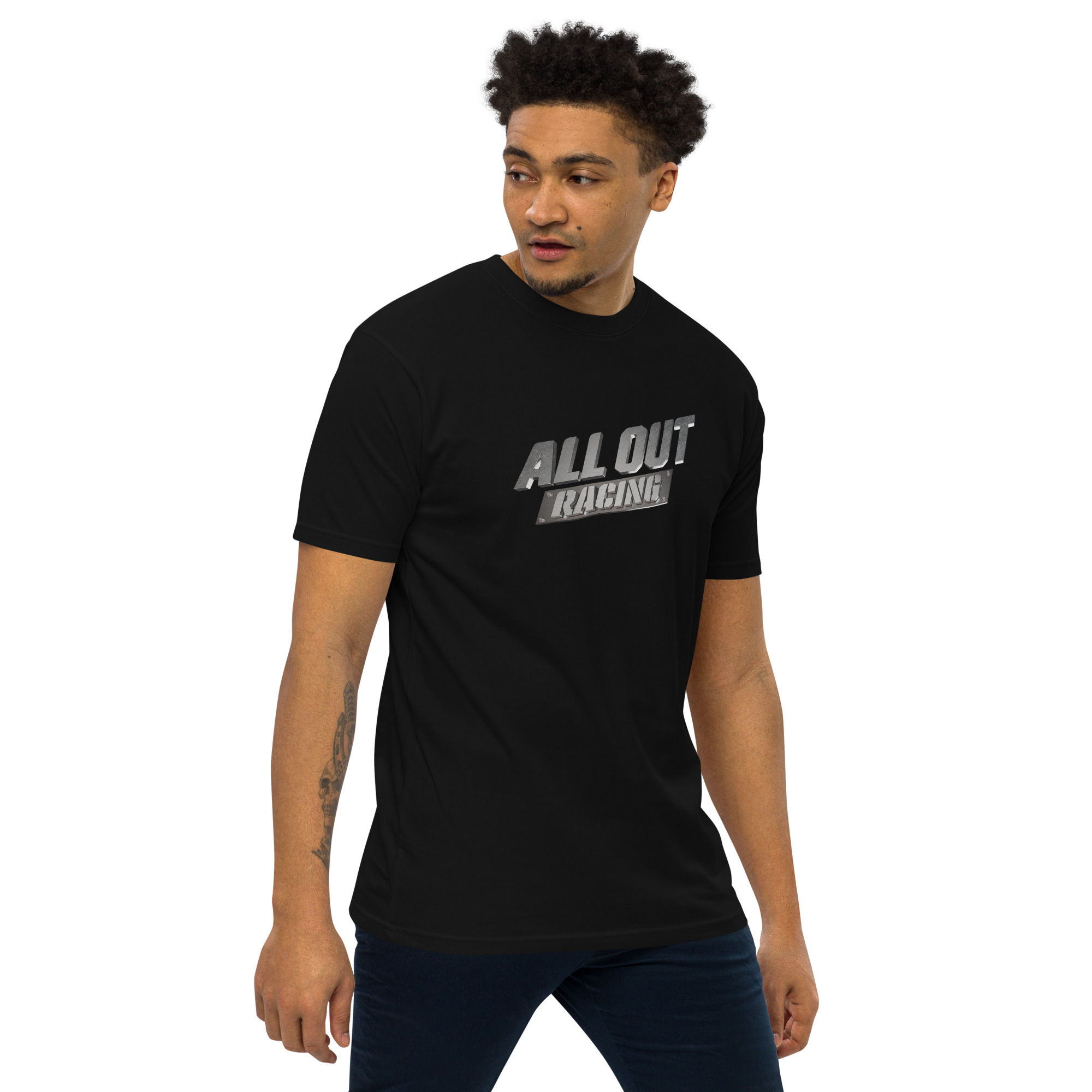 ALL OUT RACING Men’s premium heavyweight tee - Image 2