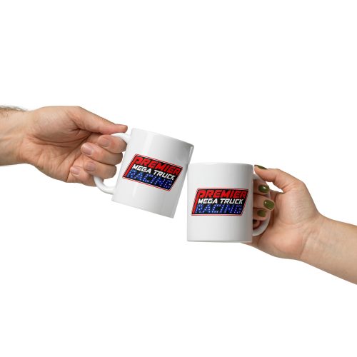 Premier Mega Truck White glossy mug
