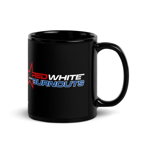 Red, White and Burnouts Black Glossy Mug