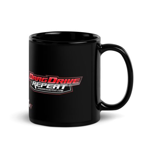 Drag Drive Repeat Black Glossy Mug