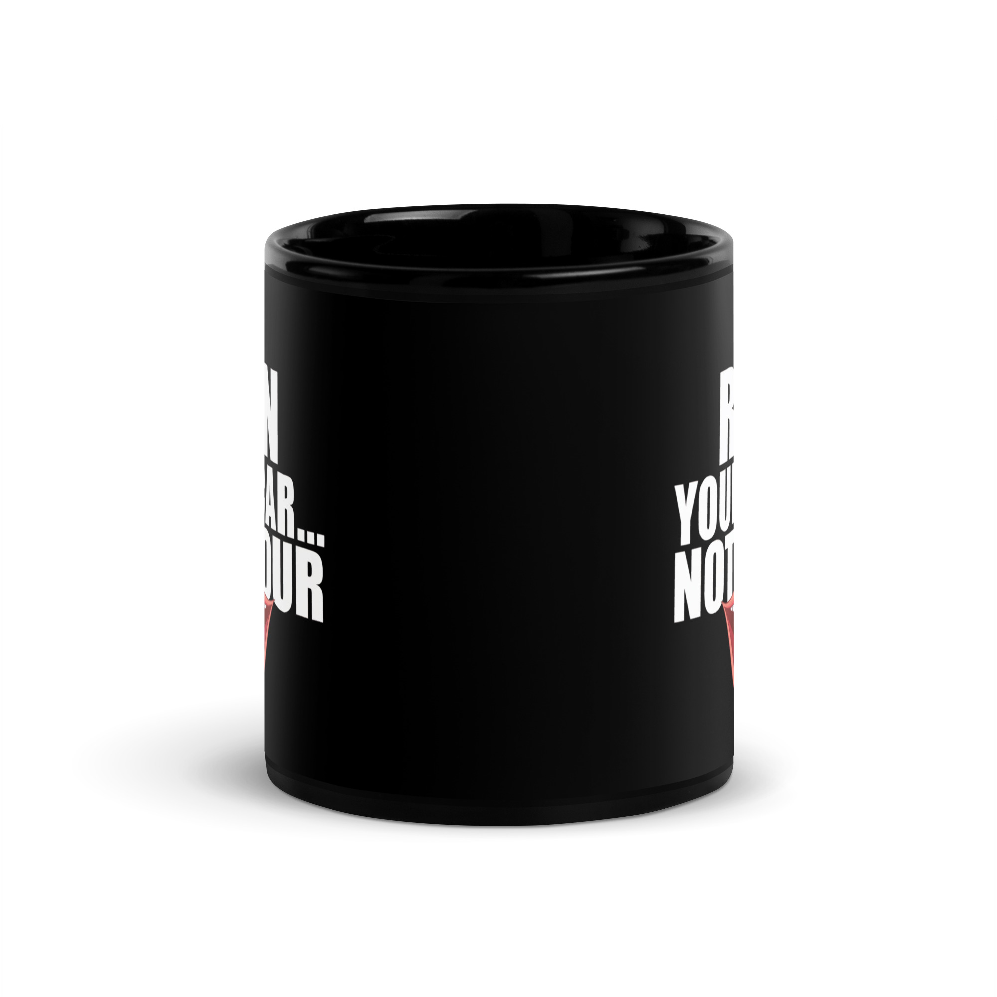 Run Your Car Attitude Gear Black Glossy Mug - Image 3