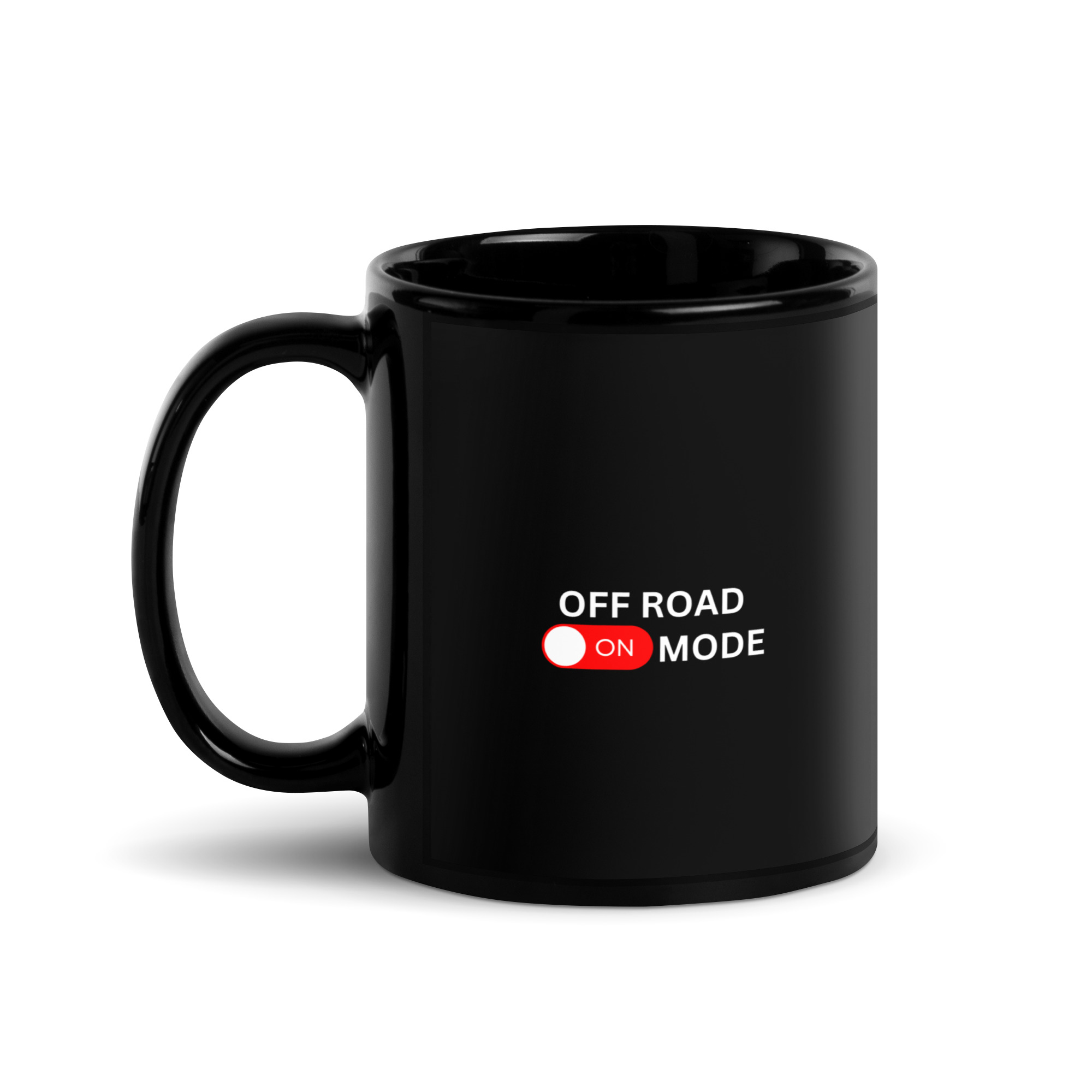 Off Road Attitude Gear Black Glossy Mug - Image 2