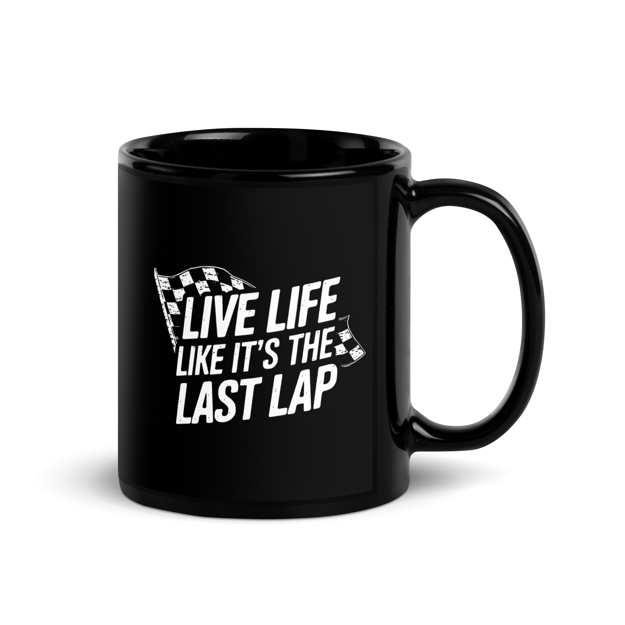 Live Life Attitude Gear Black Glossy Mug