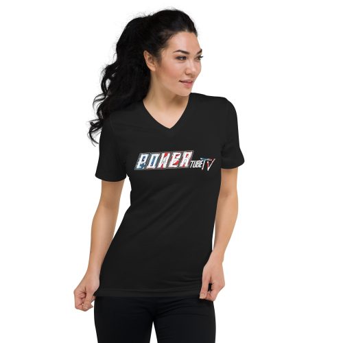 POWERtube TV USA Short Sleeve V-Neck T-Shirt