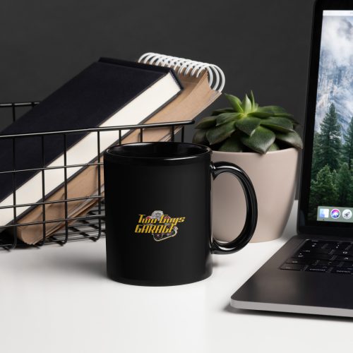 Two Guys Garage Black Glossy Mug