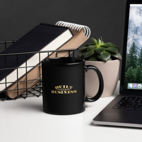 Built for Business Black Glossy Mug